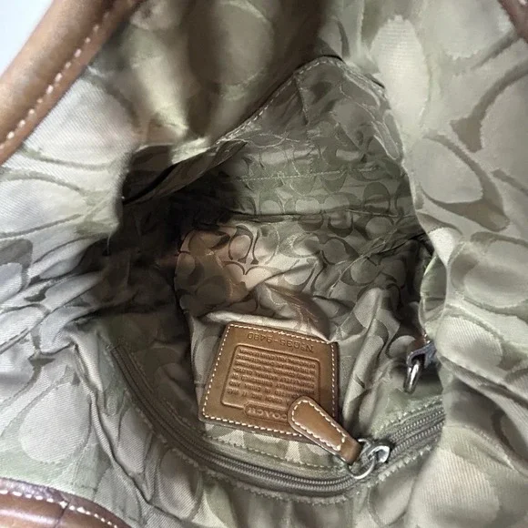 Vintage Y2K Coach Soho 9480 Leather Crossbody Buckle Purse Bag Tan Brown Wallet - Picture 8 of 10